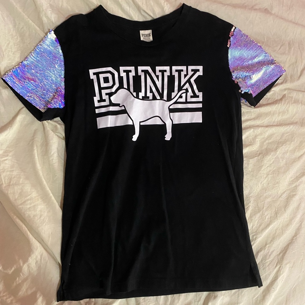 VS/PINK Iridescent Sequin T-shirt